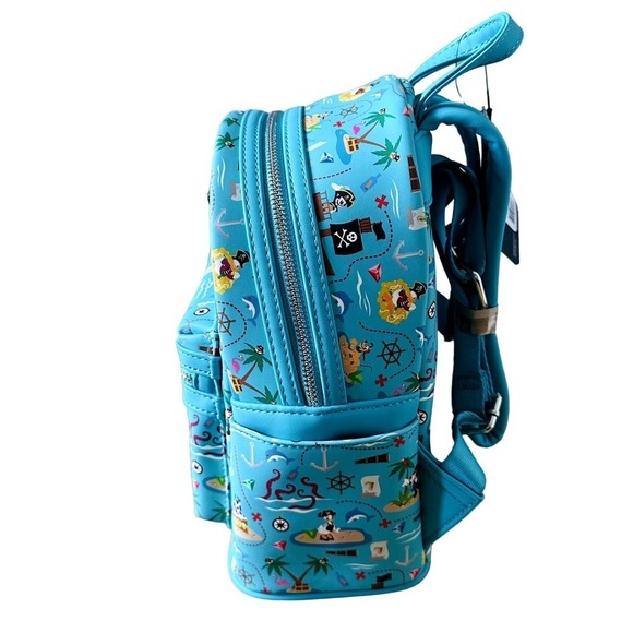 Loungefly NWT Pirate Mickey and Friends AOP Mini BackPack
